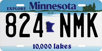 MN license plate 824NMK