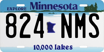 MN license plate 824NMS