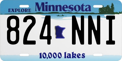 MN license plate 824NNI