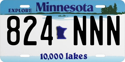 MN license plate 824NNN