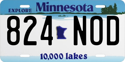 MN license plate 824NOD
