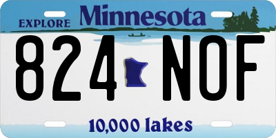 MN license plate 824NOF
