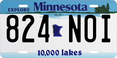 MN license plate 824NOI