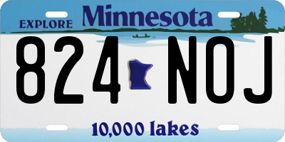 MN license plate 824NOJ