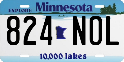 MN license plate 824NOL