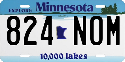 MN license plate 824NOM