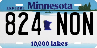 MN license plate 824NON