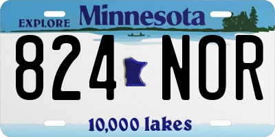 MN license plate 824NOR
