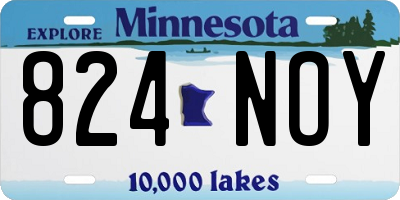 MN license plate 824NOY