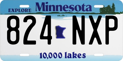 MN license plate 824NXP