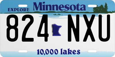 MN license plate 824NXU