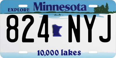 MN license plate 824NYJ