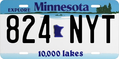 MN license plate 824NYT