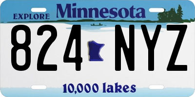 MN license plate 824NYZ