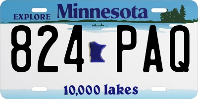 MN license plate 824PAQ