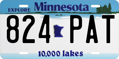 MN license plate 824PAT
