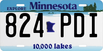 MN license plate 824PDI