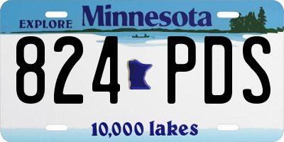 MN license plate 824PDS