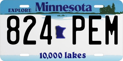 MN license plate 824PEM