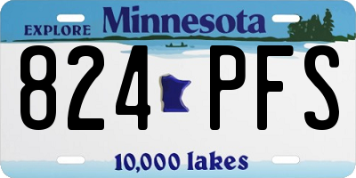 MN license plate 824PFS