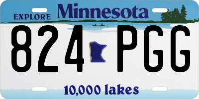 MN license plate 824PGG