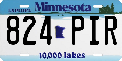 MN license plate 824PIR