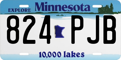 MN license plate 824PJB