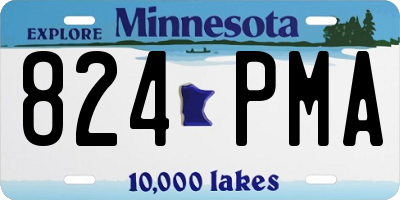 MN license plate 824PMA