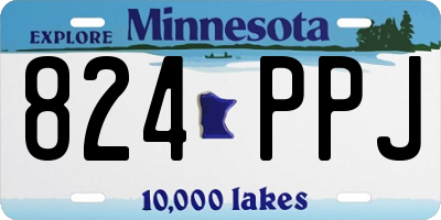 MN license plate 824PPJ