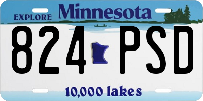 MN license plate 824PSD