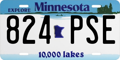 MN license plate 824PSE