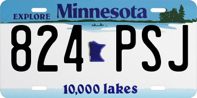 MN license plate 824PSJ