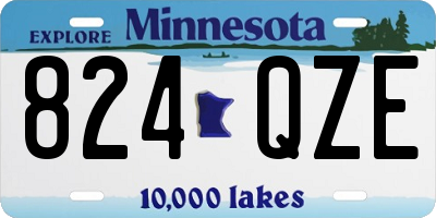MN license plate 824QZE