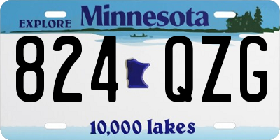 MN license plate 824QZG