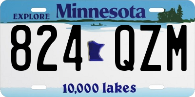 MN license plate 824QZM