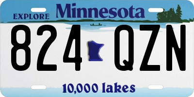 MN license plate 824QZN