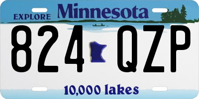 MN license plate 824QZP