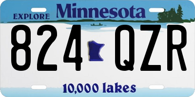 MN license plate 824QZR