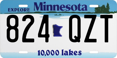 MN license plate 824QZT