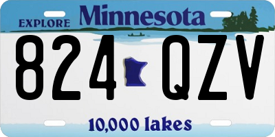 MN license plate 824QZV