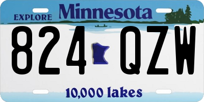 MN license plate 824QZW
