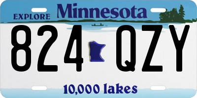 MN license plate 824QZY