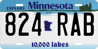 MN license plate 824RAB