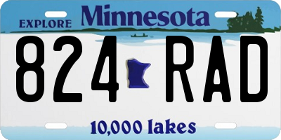 MN license plate 824RAD