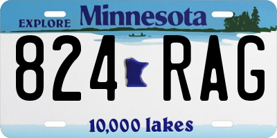 MN license plate 824RAG