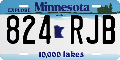 MN license plate 824RJB
