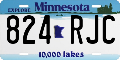 MN license plate 824RJC
