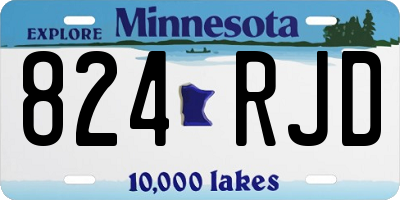 MN license plate 824RJD