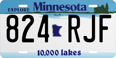 MN license plate 824RJF