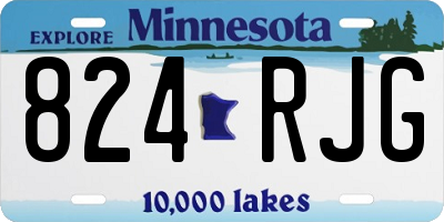 MN license plate 824RJG